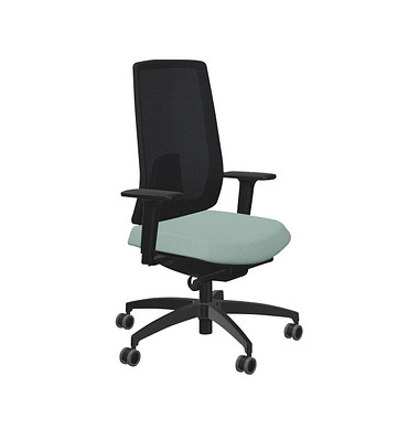 Bürostuhl Indeed mesh Stoff grün, Gestell schwarz 