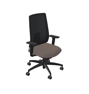 Bürostuhl Indeed mesh Stoff braun, Gestell schwarz 