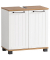 Waschtischunterschrank ohne Waschbecken Jelda 154166 eiche landhaus, weiß 59,8 x 32,6 x 62,4 cm 