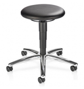 Hocker 9468H-0551-521304, schwarz, mit Rollen, höhenverstellbar, bis 120kg