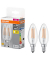 2 OSRAM LED-Lampen Base CLASSIC B40 Multipack E14 4 W klar 