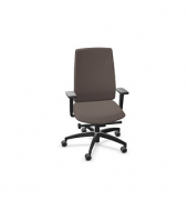 Bürostuhl Indeed operator, schwarz/fango / schwarz, mit Armlehnen, bis 150kg