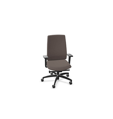 Bürostuhl Indeed operator, schwarz/fango / schwarz, mit Armlehnen, bis 150kg