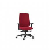 Bürostuhl Indeed operator Stoff rot, Gestell schwarz 