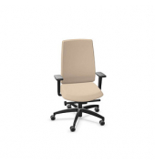 Bürostuhl Indeed operator Stoff beige, Gestell schwarz 