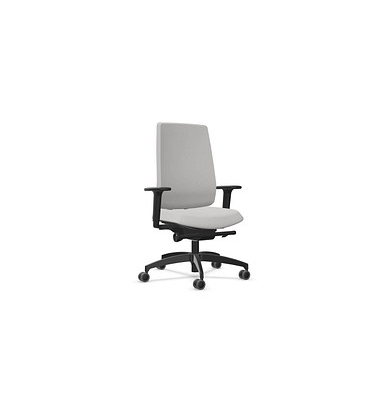 Bürostuhl Indeed operator, schwarz/platingrau / schwarz, mit Armlehnen, bis 150kg