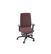 Bürostuhl Indeed operator, schwarz/mittelbraun / schwarz, mit Armlehnen, bis 150kg