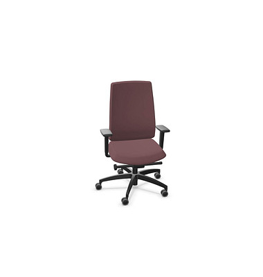 Bürostuhl Indeed operator, schwarz/mittelbraun / schwarz, mit Armlehnen, bis 150kg