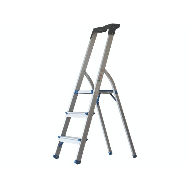 8717448037339 - Stehleiter 8037339 1x 3 Stufen silber Aluminium 8717448037339 pavo