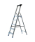 Stehleiter silber 5 Sprossen, H: 159,0 cm  