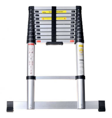 Teleskopleiter 8006298, 1x 10 Stufen, silber/schwarz, Aluminium