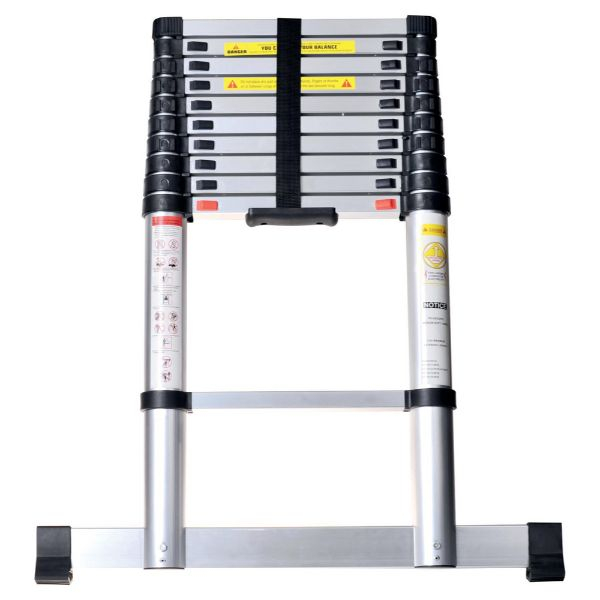 8717448006298 - Teleskopleiter 8006298 1x 10 Stufen silber schwarz Aluminium 8717448006298 pavo