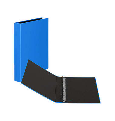 Ringbuch Basic 1143652, A4 25mm Ring-Ø Kunststoff blau