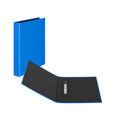 Ringbuch Basic 1149652, A4 25mm Ring-Ø Kunststoff blau