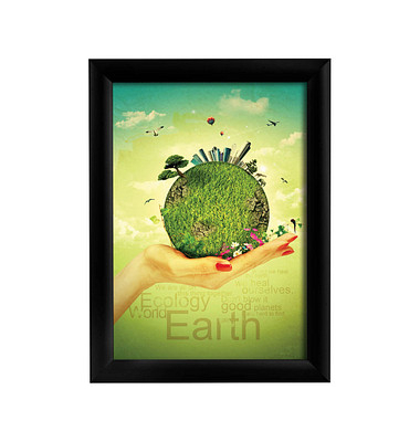Plakat-Klapprahmen UCH255C0A4X5001, schwarz, A4, Aluminiumrahmen