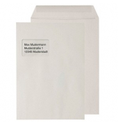 Versandtaschen 30005521, C4, mit Fenster, nassklebend, 90g, grau