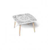Kids Monument Maltisch Holz weiß 60,0 x 60,0 x 46,0 cm  Maltisch