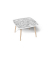 Kids Dschungel Maltisch Holz weiß 60,0 x 60,0 x 46,0 cm  Maltisch