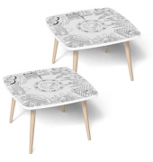Kids Monument Maltisch Holz weiß 60,0 x 60,0 x 40,0 cm  Maltisch