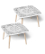 Kids Monument Maltisch Holz weiß 60,0 x 60,0 x 40,0 cm  Maltisch