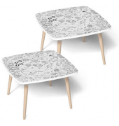 Kids Ozean Maltisch Holz weiß 60,0 x 60,0 x 40,0 cm 