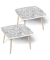 Kids Dschungel Maltisch Holz weiß 60,0 x 60,0 x 46,0 cm  Maltisch