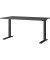 DOWNEY höhenverstellbarer Schreibtisch grafit rechteckig, C-Fuß-Gestell schwarz 140,0 x 80,0 cm 