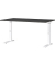Schreibtisch DOWNEY, manuell höhenverstellbar, 68-91cm (H), 140x80cm (BxT), rechteckig, graphit / weiß