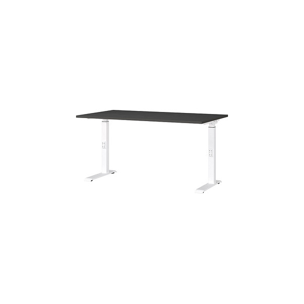 4005949790438 - Schreibtisch DOWNEY 7904-569 manuell höhenverstellbar 68-91cm (H) 140cmx80cm (BxT) rechteckig grafit Weiß 4005949790438 GE 4005949790438 - Schreibtisch DOWNEY 7904-569 manuell höhenverstellbar 68-91cm (H) 140cmx80cm (BxT) rechteckig grafit Weiß 4005949790438 GE