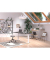 Schreibtisch DOWNEY, manuell höhenverstellbar, 68-91cm (H), 140x80cm (BxT), rechteckig, graphit / weiß