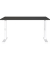 Schreibtisch DOWNEY, manuell höhenverstellbar, 68-91cm (H), 140x80cm (BxT), rechteckig, graphit / weiß