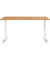 Schreibtisch DOWNEY, manuell höhenverstellbar, 68-91cm (H), 140x80cm (BxT), rechteckig, navarra-eiche / weiß