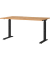 Schreibtisch DOWNEY, manuell höhenverstellbar, 68-91cm (H), 140x80cm (BxT), rechteckig, navarra-eiche / schwarz