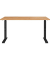 Schreibtisch DOWNEY, manuell höhenverstellbar, 68-91cm (H), 140x80cm (BxT), rechteckig, navarra-eiche / schwarz