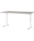 Schreibtisch DOWNEY, manuell höhenverstellbar, 68-91cm (H), 140x80cm (BxT), rechteckig, kaschmir / weiß