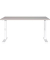 Schreibtisch DOWNEY, manuell höhenverstellbar, 68-91cm (H), 140x80cm (BxT), rechteckig, kaschmir / weiß