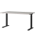 DOWNEY höhenverstellbarer Schreibtisch kaschmir rechteckig, C-Fuß-Gestell schwarz 140,0 x 80,0 cm 