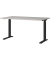 Schreibtisch DOWNEY, manuell höhenverstellbar, 68-91cm (H), 140x80cm (BxT), rechteckig, kaschmir / schwarz