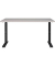 Schreibtisch DOWNEY, manuell höhenverstellbar, 68-91cm (H), 140x80cm (BxT), rechteckig, kaschmir / schwarz