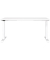 Sitz-Steh-Schreibtisch JET, elektrisch höhenverstellbar, 72-120cm (H), 160x80cm (BxT), rechteckig, weiß / weiß