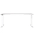 Sitz-Steh-Schreibtisch JET, elektrisch höhenverstellbar, 72-120cm (H), 180x80cm (BxT), rechteckig, weiß / weiß
