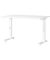 Schreibtisch DOWNEY, manuell höhenverstellbar, 68-91cm (H), 120x80cm (BxT), rechteckig, weiß / weiß