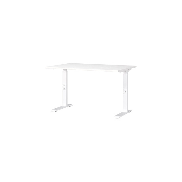 4005949791008 - Schreibtisch DOWNEY 7910-84 manuell höhenverstellbar 68-91cm (H) 120cmx80cm (BxT) rechteckig weiß Weiß 4005949791008 GERMA 4005949791008 - Schreibtisch DOWNEY 7910-84 manuell höhenverstellbar 68-91cm (H) 120cmx80cm (BxT) rechteckig weiß Weiß 4005949791008 GERMA