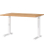 Schreibtisch DOWNEY, manuell höhenverstellbar, 68-91cm (H), 120x80cm (BxT), rechteckig, navarra-eiche / weiß