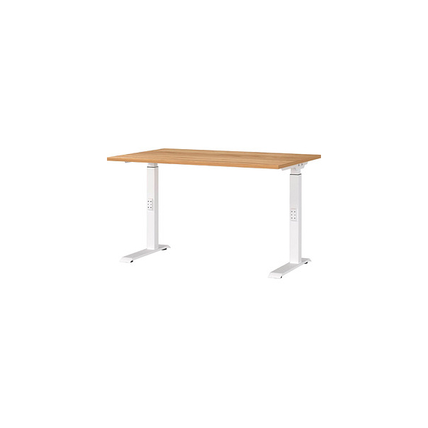 4005949791046 - Schreibtisch DOWNEY 7910-242 manuell höhenverstellbar 68-91cm (H) 120cmx80cm (BxT) rechteckig navarra-eiche Weiß 400594979 4005949791046 - Schreibtisch DOWNEY 7910-242 manuell höhenverstellbar 68-91cm (H) 120cmx80cm (BxT) rechteckig navarra-eiche Weiß 400594979