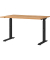 Schreibtisch DOWNEY, manuell höhenverstellbar, 68-91cm (H), 120x80cm (BxT), rechteckig, navarra-eiche / schwarz