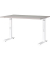 Schreibtisch DOWNEY, manuell höhenverstellbar, 68-91cm (H), 120x80cm (BxT), rechteckig, kaschmir / weiß