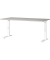 Schreibtisch DOWNEY, manuell höhenverstellbar, 68-91cm (H), 160x80cm (BxT), rechteckig, kaschmir / weiß