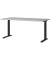 Schreibtisch DOWNEY, manuell höhenverstellbar, 68-91cm (H), 160x80cm (BxT), rechteckig, kaschmir / schwarz