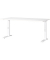 Schreibtisch DOWNEY, manuell höhenverstellbar, 68-91cm (H), 160x80cm (BxT), rechteckig, weiß / weiß